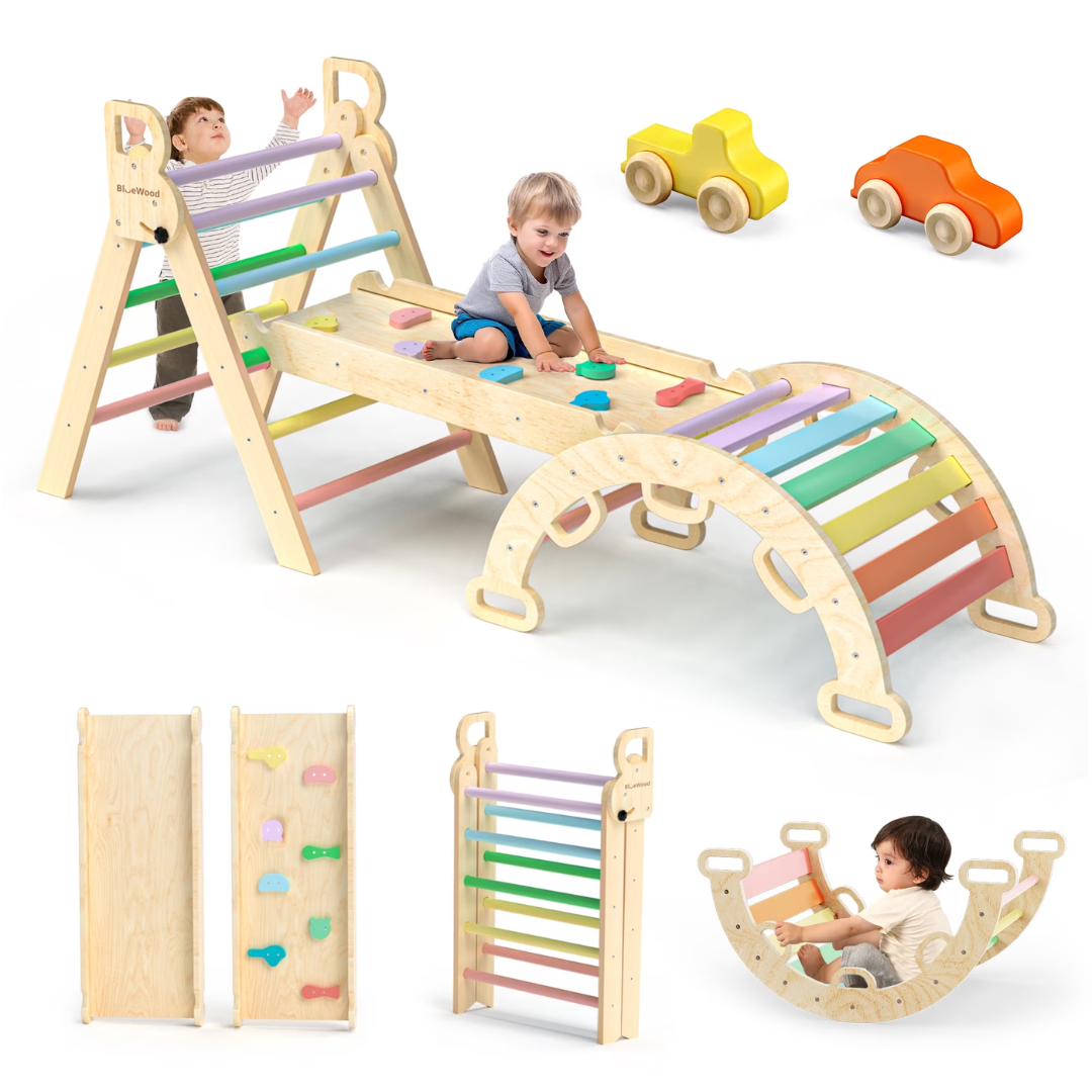 Drvena penjalica za djecu – sklopivi set