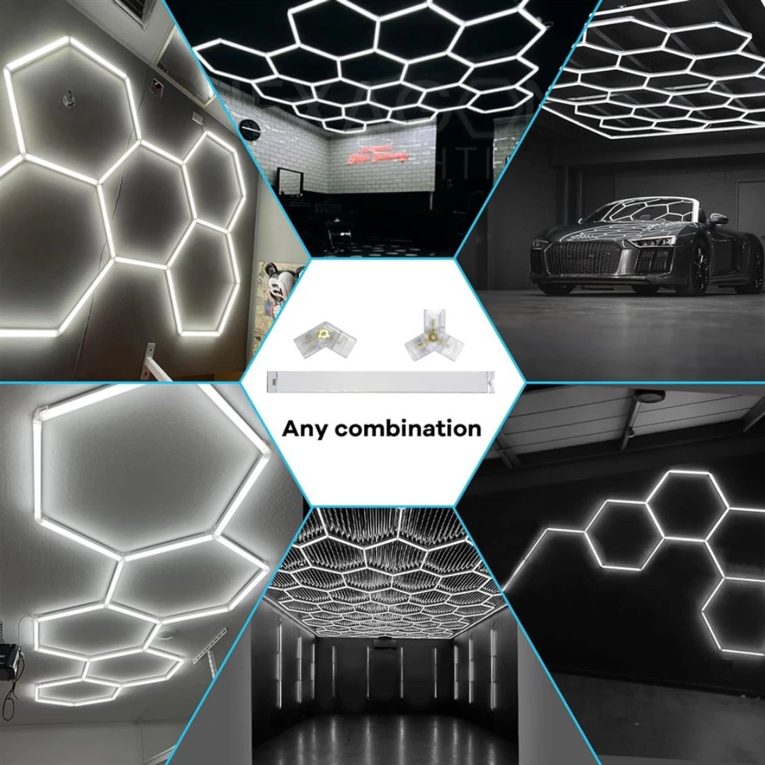 Hexagon LED rasvjeta za garaže i radionice (122x244 cm)