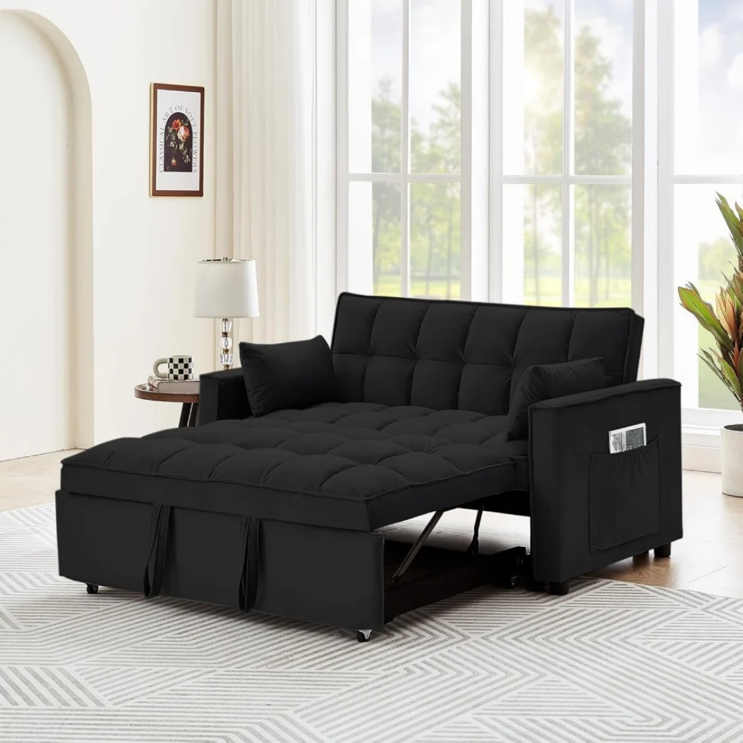 Sofa na razvlačenje s ležajem i prostorom za odlaganje