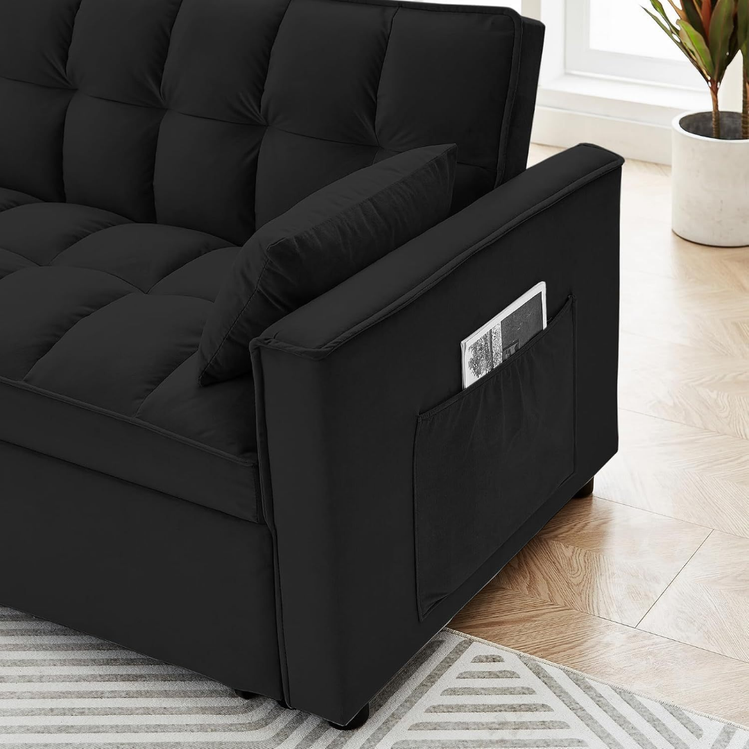 Sofa na razvlačenje s ležajem i prostorom za odlaganje