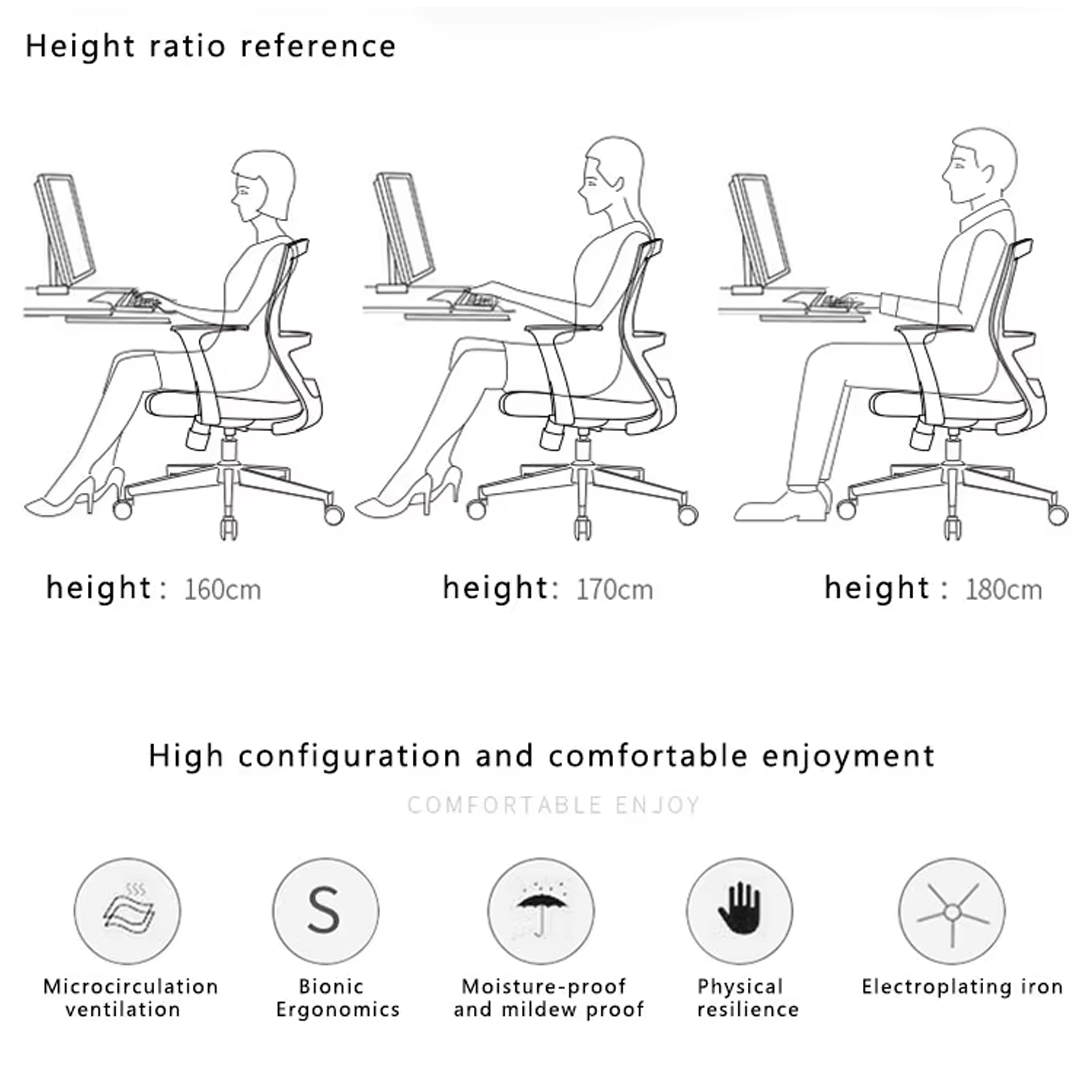 Ergonomska uredska stolica s podrškom za vrat