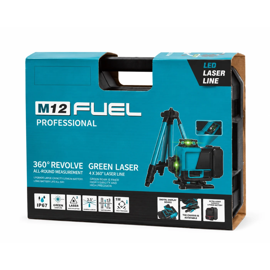 Laserski nivelir 4 × 360° – 16 linija – plavi