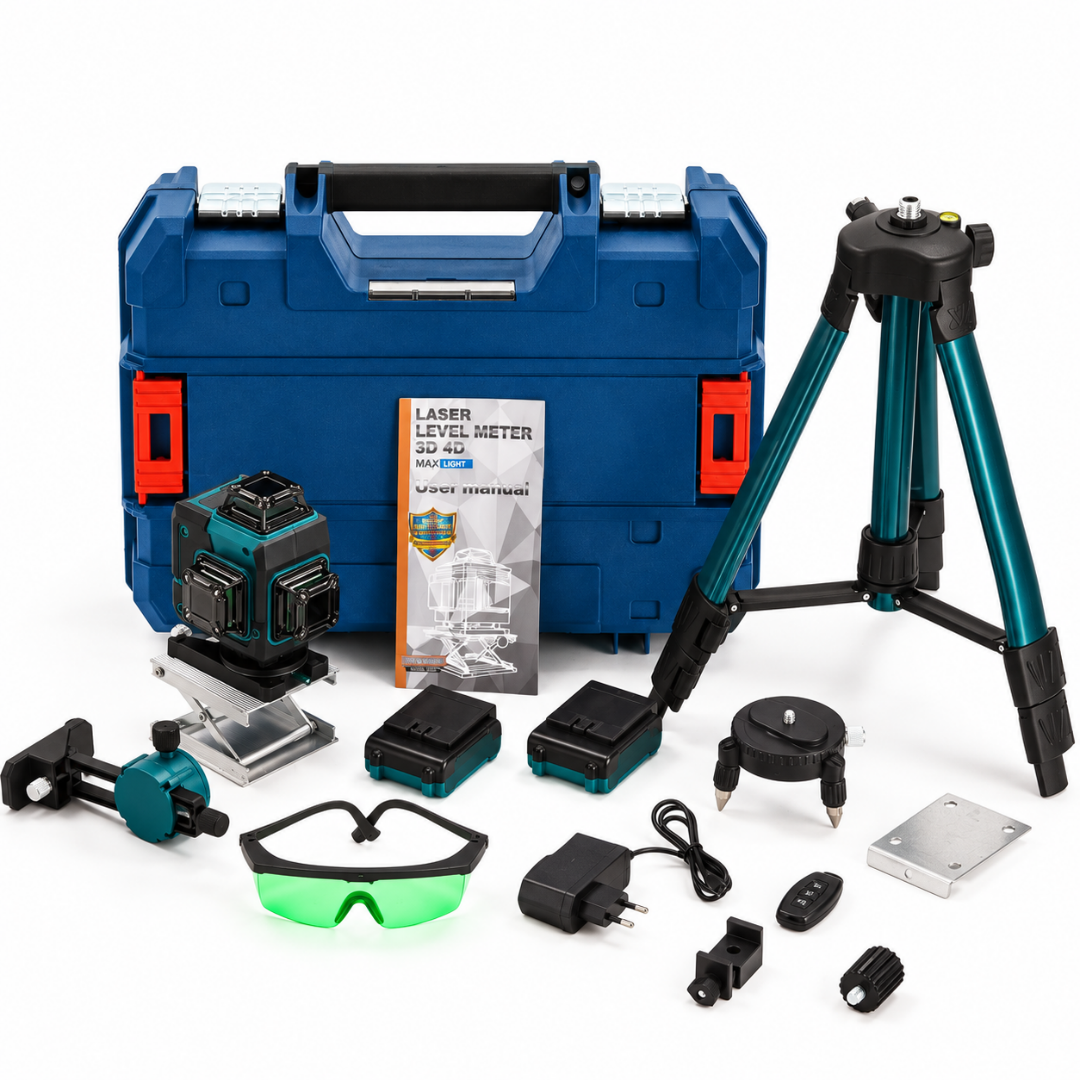 Laserski nivelir 4 × 360° – 16 linija – zeleni