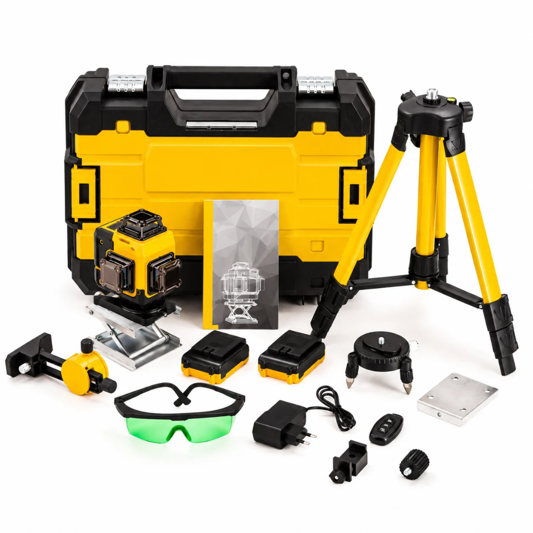 Laserski nivelir 4 × 360° – 16 linija – žuti